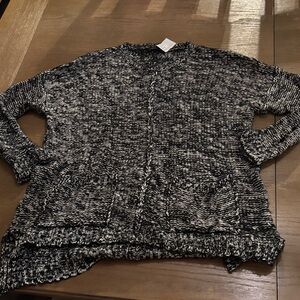 OH MY JULIAN INC. Black and White Crew Neck Sweater